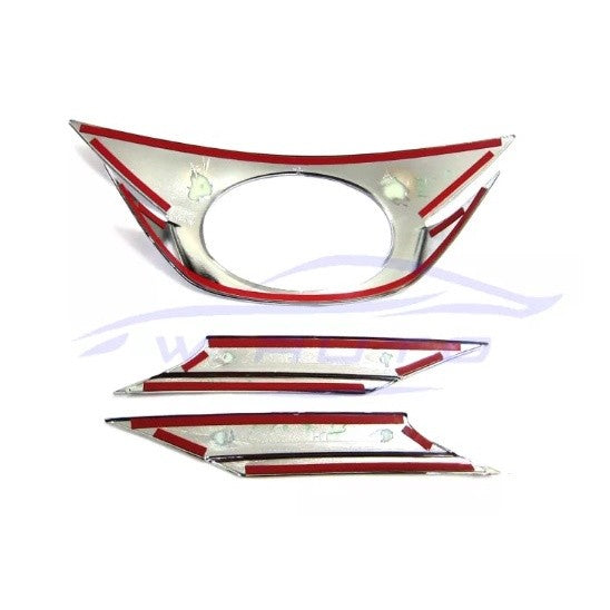 ครอบโลโก้หน้า Toyota yaris ATIV 2017 - 2019 2020 ครอบ โลโก้หน้ารถ โตโยต้า ยาริส เอทีฟ คิ้วครอบโลโก้หน้า คิ้วหน้ากระจัง - Image 2
