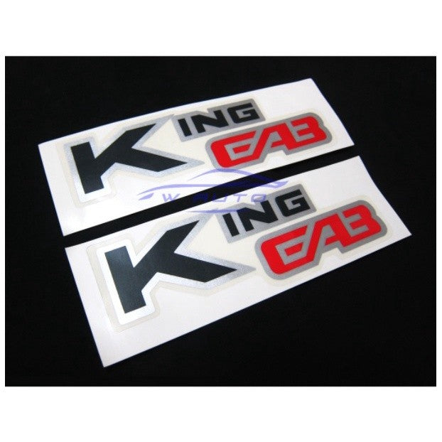 2ชิ้น สติ๊กเกอร์ คิงแคป KING CAB ติดตกแต่งรถ นิสสัส บิ๊กเอ็ม ทุกรุ่น STICKER ติดข้างท้าย NISSAN BIG-M FRONTIER NAVARA