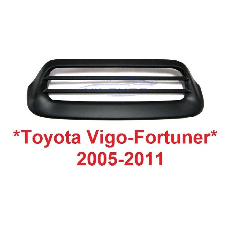 ดำด้าน ครอบจมูก TOYOTA fortuner VIGO 2005 - 2011 โตโยต้า วีโก้ ฟอร์จูเนอร์ ครอบ ช่องลม สคูป ช่องระบายลม สกู๊ป ฝากระโปรง