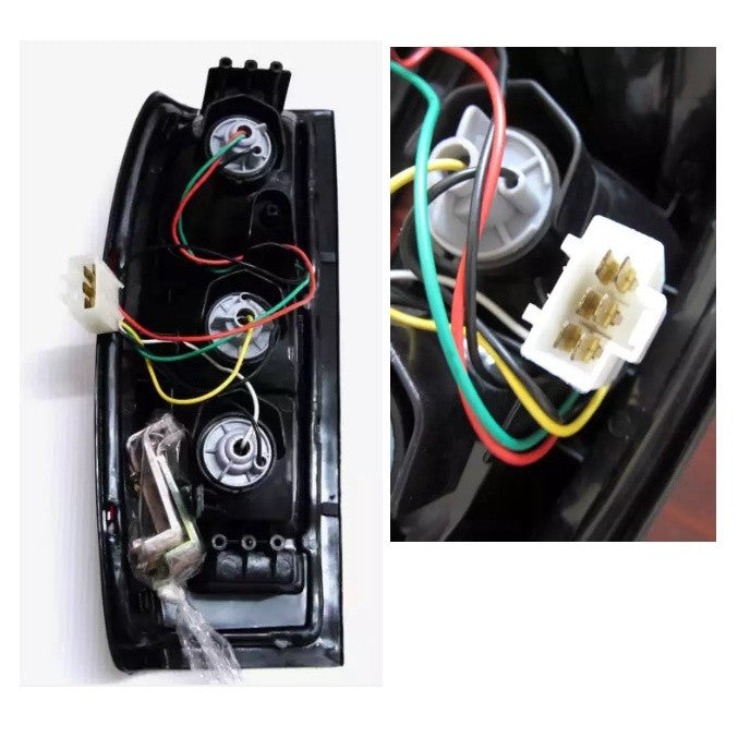 ข้างขวา ไฟท้าย มีขั้วหลอดไฟ NISSAN FRONTIER D22 1998-2004 นิสสัน ฟรอนเทียร์ นาวาร่า ดี22 ไฟท้ายรถ ฝาแดง ไฟรถยนต์ ไฟหลัง - Image 2