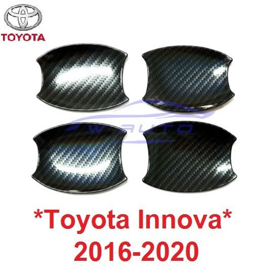 ถาดรองมือเปิดประตู Toyota Innova 2015 - 2022 ลายเคฟล่า โตโยต้า อินโนว่า ถ้วยรองมือเปิดประตู เบ้ากันรอย รีโว่ ฟอร์จูเนอร์