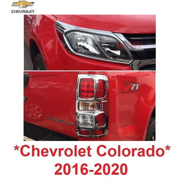 ครอบไฟหน้า ครอบไฟท้าย CHEVROLET COLORADO MY 2016 - 2020 ครอบไฟ เชฟโรเลต โคโลราโด้ เทรลเบลเซอร์ ไฟหน้า ฝาครอบหน้า