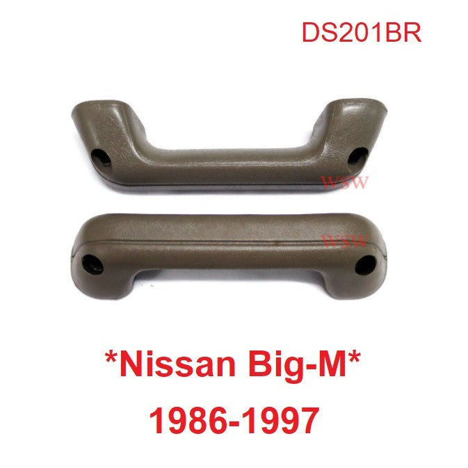 สีน้ำตาล 1คู่ มือเปิดประตูใน Nissan Big-M 1987-1997 นิสสัน บิ๊กเอ็ม นวมดึงประตู มือดึงประตู ในรถ ที่พักแขน HARDBODY D21