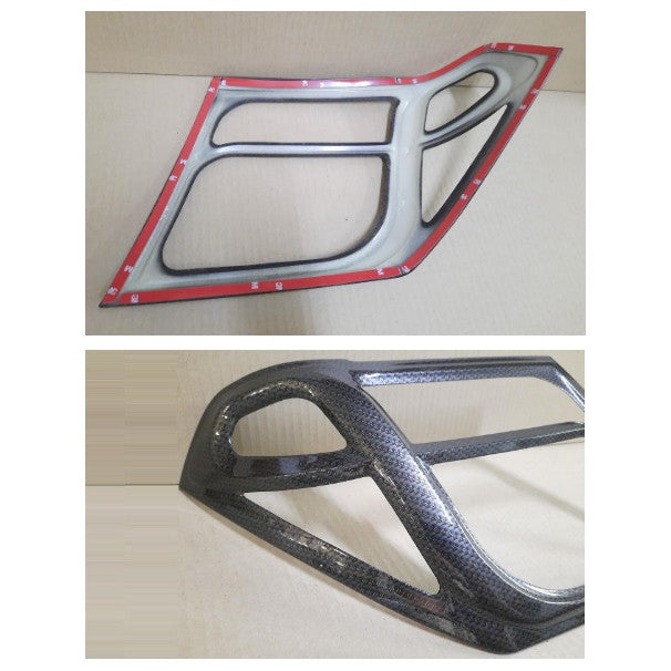 ลายเคฟล่า ครอบไฟหน้า ครอบไฟท้าย NISSAN NAVARA D40 2005 - 2014 นิสสัน นาวาร่า โฉมเก่า 2010 2012 2009 ชุดแต่ง ครอบไฟ - Image 2
