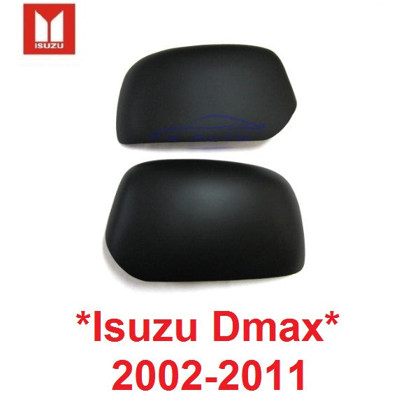 แบบเทป ครอบกระจก Isuzu D-max 2002 2003 - 2011 สีดำด้าน อีซูซุ ดีแมค ดีแม็กซ์ Dmax ครอบกระจกมองข้าง ครอบกระจกข้าง D MAX