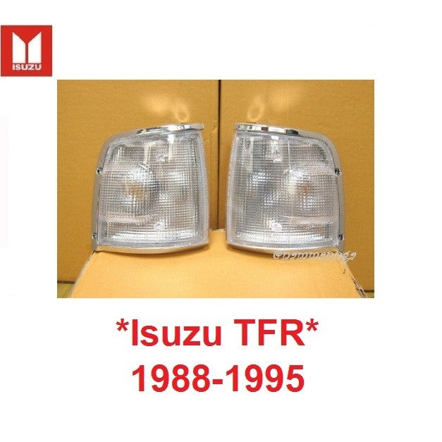 ไฟมุม Isuzu Holden Rodeo 1988-1996 ไฟเลี้ยว อีซูซุ มังกรทอง TFR ไฟสัญญาณ ไฟมุมหน้ารถ เสื้อไฟเลี้ยว ISUZU TF ขอบชุมโครม - Image 8