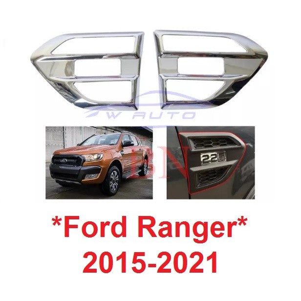ครอบแก้ม รุ่นเว้าโลโก้ FORD RANGER Everest 2015 - 2021 แก้มข้างรถ ฟอร์ด เรนเจอร์ เอเวอร์เรส ข้างประตู ครอบแก้มข้าง