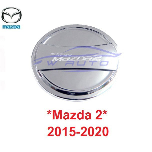 ครอบฝาถังน้ำมัน สีชุบโครเมี่ยม MAZDA2 มาสด้า2 2015 - 2020 ครอบฝาถัง MAZDA 2 มาสด้าสอง รถ ฝาปิด ฝาถัง ถังน้ำมัน