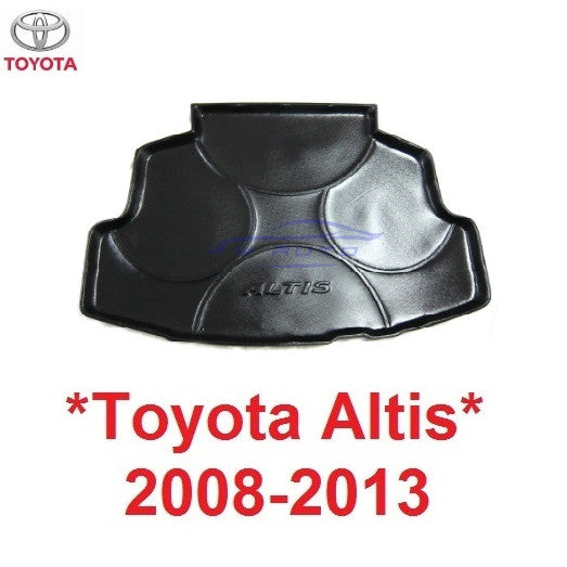 ถาดรองท้ายรถ TOYOTA ALTIS 2008 - 2013 พลาสติกสีดำ โตโยต้า อัลติส กันเปื้อน หลังรถ ถาดท้าย ถาดวางของท้ายรถ 2009 2010 201