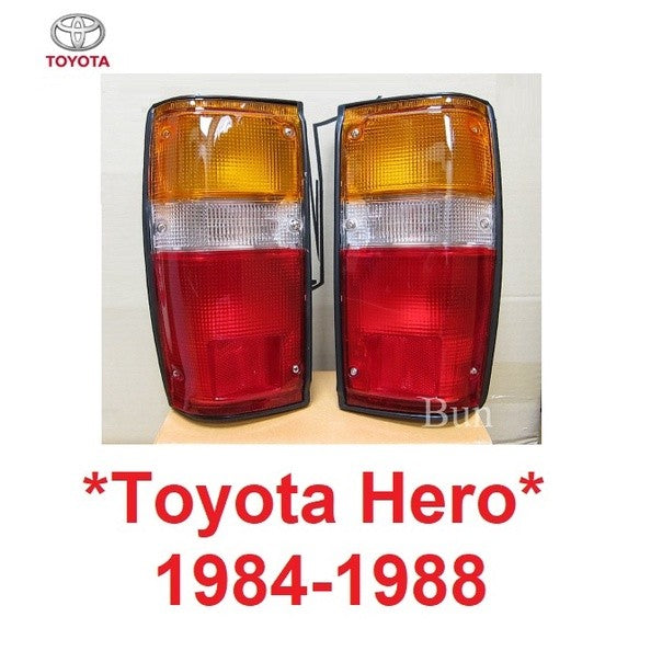 ไฟท้าย ฝา3สี TOYOTA HILUX HERO 1983 - 1988 โตโยต้า ไฟท้าย โตโยต้า ฮีโร่ LN50 LN56 ไฟท้ายรถ ไฟหลังกระบะฮีโร่ ไฟ