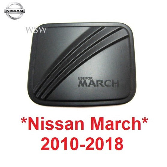 ครอบฝาถังน้ำมัน สีดำด้าน Nissan March 2010 - 2018 นิสสัน มาร์ช ที่ปิด ที่เติม แต่งรถ รถยนต์ 2011 2012 2013
