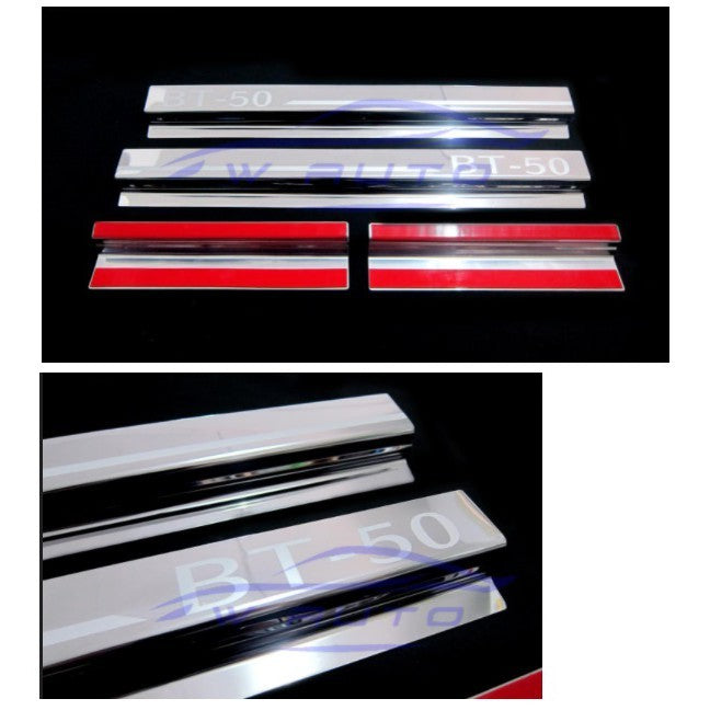 ชายบันไดประตู สคัพเพลท Mazda BT50 2020 2021 2022 2023 มาสด้า บีที50 โปร bt-50 คิ้วกันรอยขอบประตู กาบบันได bt 50 ชายบันได - Image 2