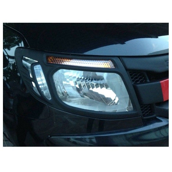 สีดำด้าน ครอบไฟหน้า ครอบไฟท้าย ฟอร์ด เรนเจอร์ 2012 - 2015 FORD RANGER PX T6 ครอบไฟหน้ารถ ครอบไฟท้ายรถ ของแต่ง - Image 2