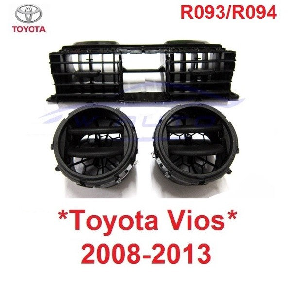 1ชุด ตามรูป ช่องแอร์ TOYOTA VIOS 2008 - 2013 ช่องปรับแอร์ โตโยต้า วีออส ชุดแอร์ ช่องลมแอร์ ที่ปรับแอร์