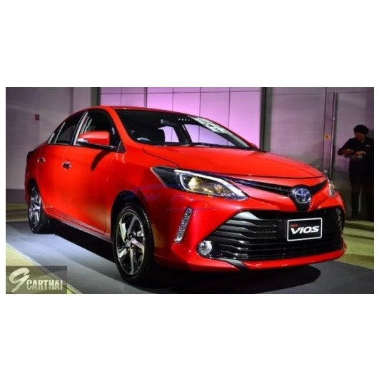 คิ้วกระจังหน้า Toyota Vios 2017 - 2021 ครอบโลโก้ ครอบโลโก้หน้ารถ โตโยต้า วีออส ครอบโลโก้หน้า คิ้วครอบโลโก้หน้า ชุบ - Image 4