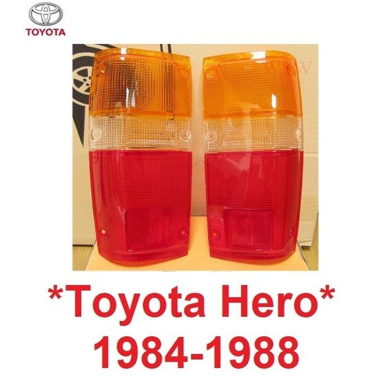 6รู ฝาไฟท้าย TOYOTA HILUX HERO 1984 - 1988 ฝาสามสี ส้ม ขาว แดง UTE 4RUNNER SURF LN50 LN56 โตโยต้า ฮีโร่ เลนส์ไฟ ฝาไฟ
