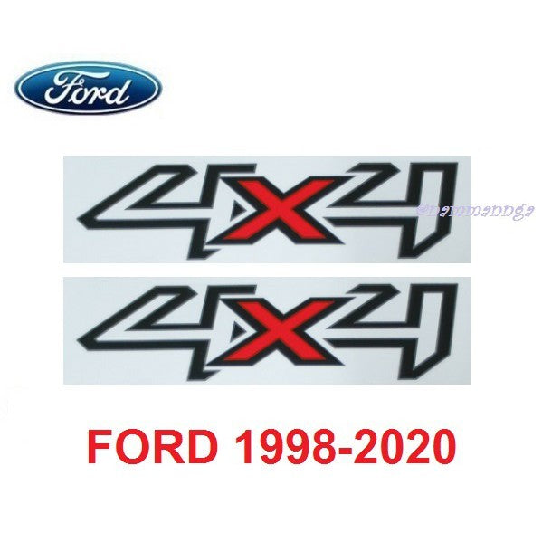 2ชิ้น สติ๊กเกอร์ 4x4 สีดำแดง FORD RANGER 1998-2020 ติดตกแต่งรถ ฟอร์ด เรนเจอร์ ทุกรุ่น 4WD PE PJ PK sticker ติดข้างท้าย