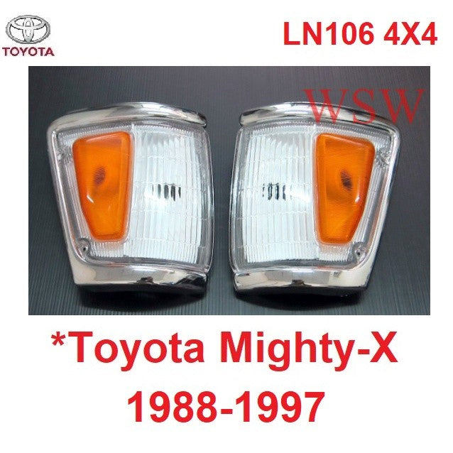 4WD ไฟมุม TOYOTA HILUX MIGHTY-X LN106 1989 - 1997 โตโยต้า ไมตี้เอ็กซ์ ไฟรถ เสื้อไฟเลี้ยว ไฟสัญญาณ MIGHTY X 1994 4x4