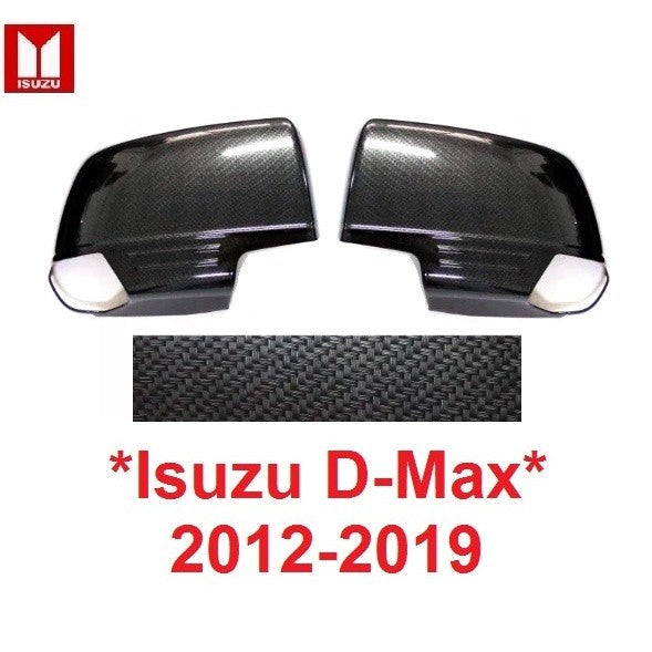 แปะเทป เว้าไฟ ครอบกระจก Isuzu Dmax 2012 - 2019 อีซูซุ มิวเอ็กซ์ ดีแมค ดีแม็กซ์ กระจกมองข้าง ครอบกระจกข้าง ลายเคฟล่า