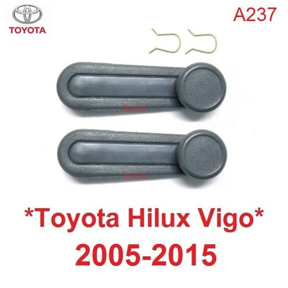 มือหมุนกระจก 1คู่ TOYOTA HILUX VIGO 2005 - 2015 สีเทา โตโยต้า ไฮลักซ์ วีโก้ มือปรับกระจก ที่ปรับกระจกรถ