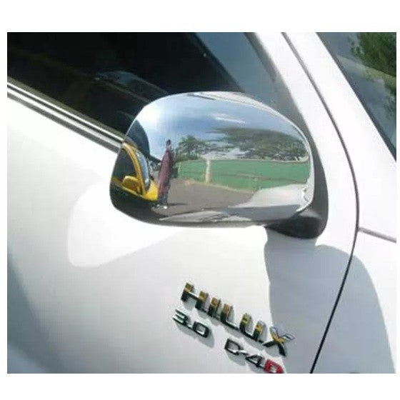 รุ่นไม่มีไฟเลี้ยว ครอบกระจก Toyota Hilux Vigo 2005 - 2014 ชุบโครเมี่ยม ครอบกระจกมองข้าง โตโยต้า วีโก้ ครอบหูกระจก กระจก - Image 3