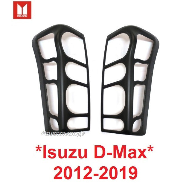 สีดำด้าน ครอบไฟท้าย Isuzu D-Max DMAX 2012 - 2019 อีซูซุ ดีแม็กซ์ ฝาครอบท้าย ครอบไฟหลังรถ ของแต่งรถ ไฟท้าย แต่งไฟ All New