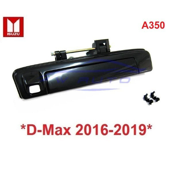 อะไหล่ มีรู มือเปิดท้าย กระบะ สีดำเงา Isuzu Dmax D-max 2016 - 2019 อีซูซุ ดีแม็กซ์ มือดึงท้าย ที่เปิดท้าย รถ ดีแมค