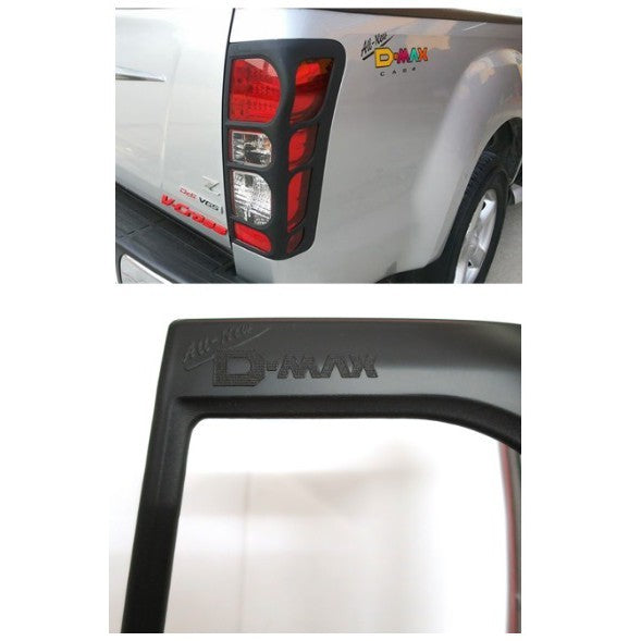 สีดำด้าน ครอบไฟท้าย Isuzu D-Max DMAX 2012 - 2019 อีซูซุ ดีแม็กซ์ ฝาครอบท้าย ครอบไฟหลังรถ ของแต่งรถ ไฟท้าย แต่งไฟ All New - Image 2
