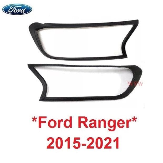 สีดำด้าน ครอบไฟหน้า FORD RANGER 2015 2016 - 2020 ครอบไฟหน้ารถ ฟอร์ด เรนเจอร์ ครอบไฟหน้ารถยนต์ ครอบไฟ หน้า