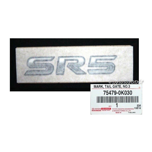 แท้ศูนย์ สติ๊กเกอร์ SR5 สีดำ ติดท้ายรถ โตโยต้า วีโก้ รีโว่ Toyota Hilux Vigo Revo Rocco แต่งรถ sticker sr5 ป้าย