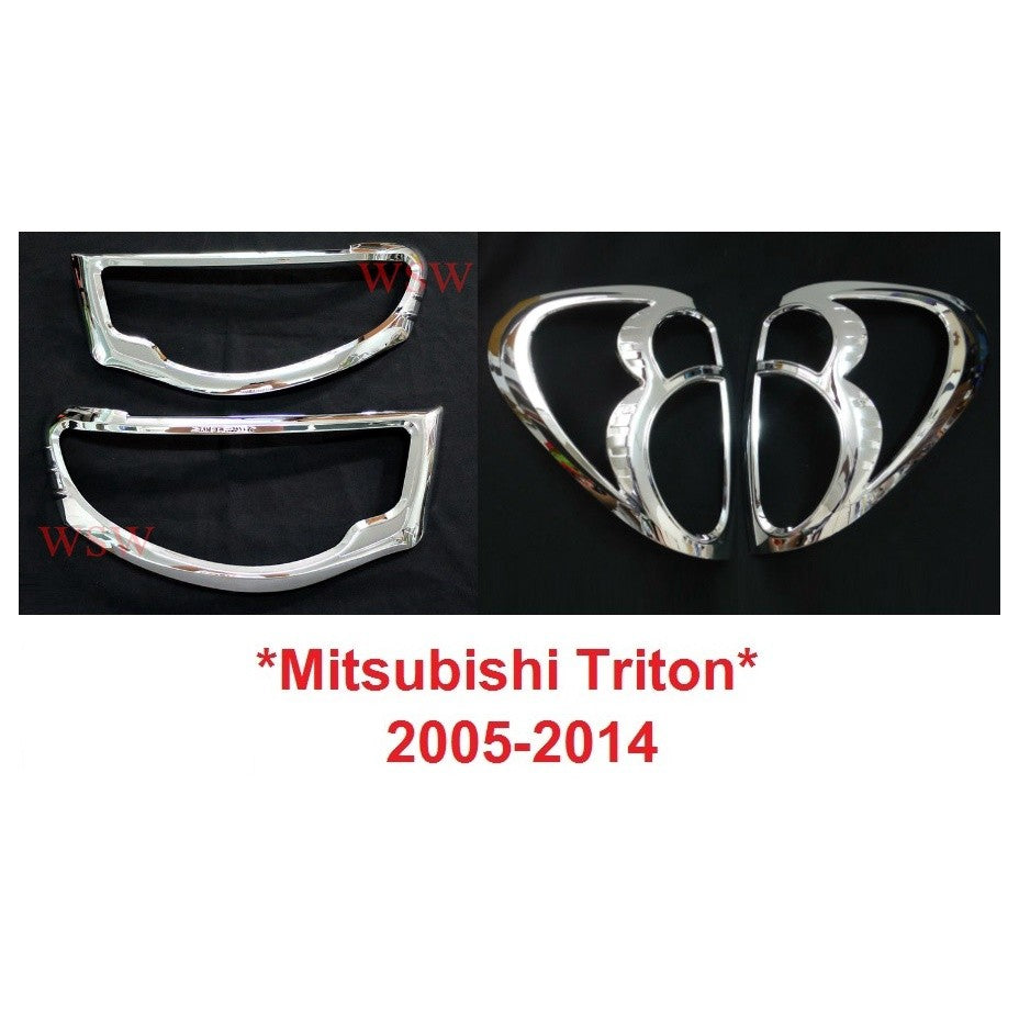 ครอบไฟหน้า MITSUBISHI TRITON 2005-2014 รุ่นเก่า มิตซูบิชิ ไทรทัน ครอบไฟท้าย ฝาครอบท้าย ไฟท้าย ของแต่ง ไตตั้น 2010 08