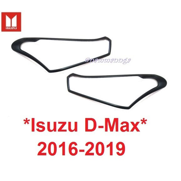 รถตามรูป ครอบไฟหน้า Isuzu D-Max 2016 - 2019 สีดำ อีซูซุ ดีแม็กซ์ ดีแมค ครอบไฟ ฝาครอบหน้า dmax d max ไฟหน้า ครอบแต่งไฟ