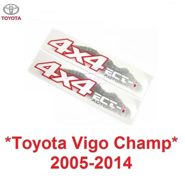 STICKER ท้ายกระบะ 4x4 ECT-i Automatic TOYOTA VIGO CHAMP โตโยต้า วีโก้ แชมป์ 2005 - 2014 สติ๊กเกอร์ ติดข้างรถ logo - Image 2