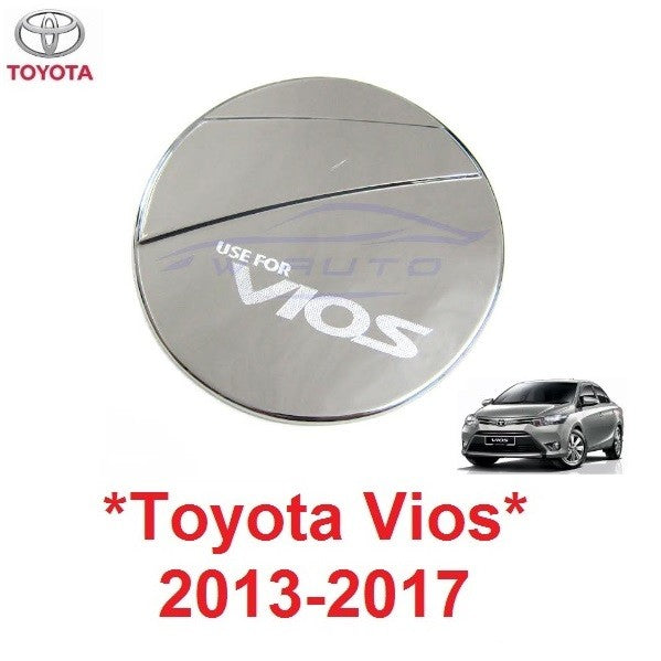 ครอบฝาถังน้ำมัน Toyota vios 2014 2013 - 2017 สีชุบโครเมี่ยม โตโยต้า วีออส ครอบ ฝาถังน้ำมัน 2015 2016