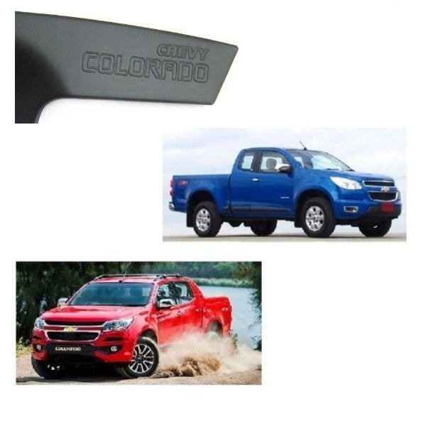 สีดำด้าน เบ้ารองมือเปิด Chevrolet Colorado 2012 - 2019 เชฟโรเลต โคโลราโด ถาดรอง เบ้ามือจับประตู เบ้ามือ เบ้ากันรอย - Image 2