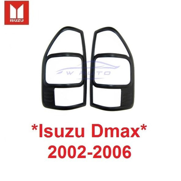 ครอบไฟท้าย Isuzu D-Max 2002 - 2006 สีดำด้าน อีซูซุ ดีแม็กซ์ ครอบไฟหลัง ฝาครอบท้าย dmax d max ครอบไฟ โฉมแรก DMAX ไฟท้าย