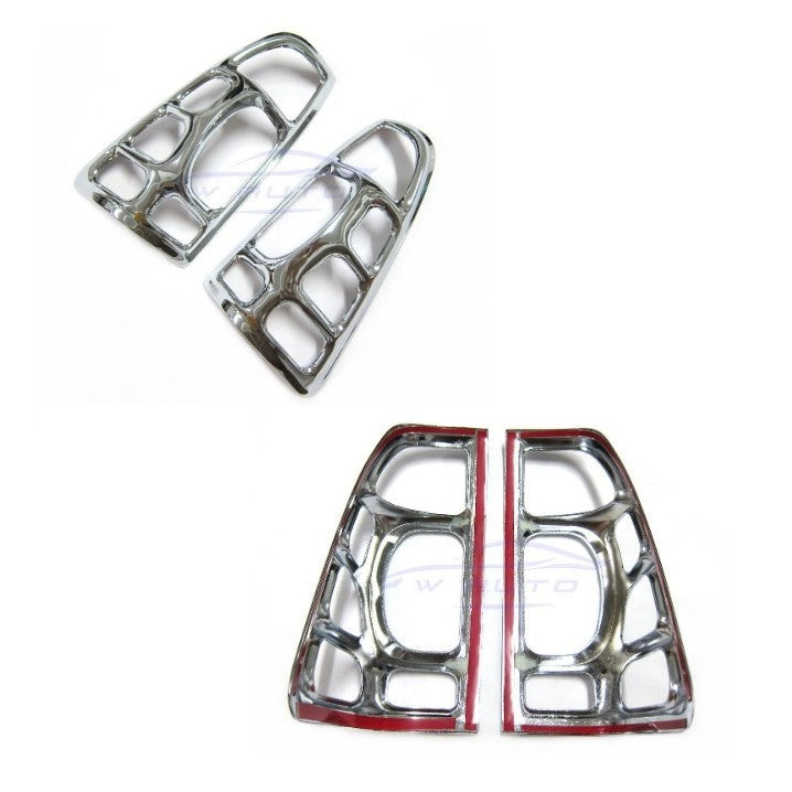 สีชุบโครเมี่ยม ครอบไฟท้าย Isuzu D-Max 2007 - 2011 อีซูซุ ดีแม็กซ์ ครอบไฟหลัง ฝาครอบท้าย dmax d max ครอบไฟ DMAX ดีแม็ค - Image 2